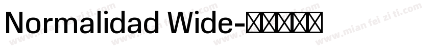 Normalidad Wide字体转换